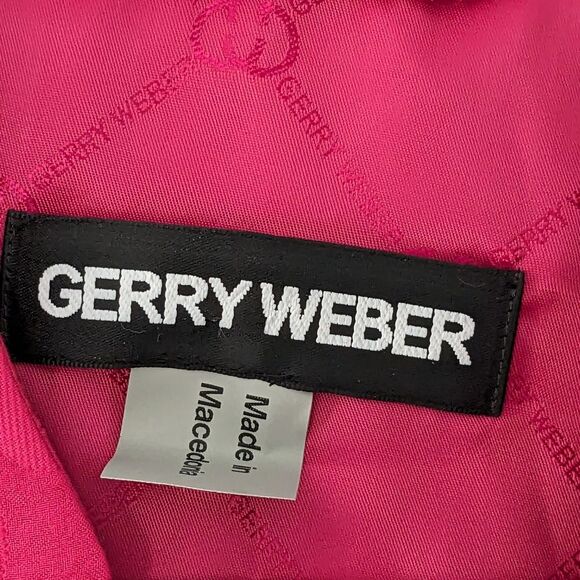 Gerry Weber Blazer Womens sz 14 Designer Waffle Weave Barbiecore Jacket Cropped - Picture 4 of 11